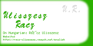ulisszesz racz business card